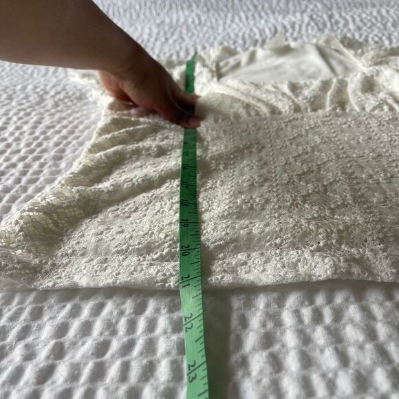 No Boundaries Women’s White Lace Square Neck Top Size XL(16-18) - Picture 5 of 5